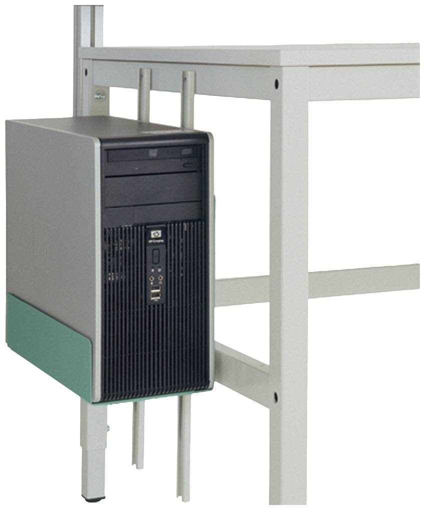 Manuflex ZB3607.0001 CPU-hållare i grågrön HF 0001, BxDxH = 180-250 x 450 x 290 mm