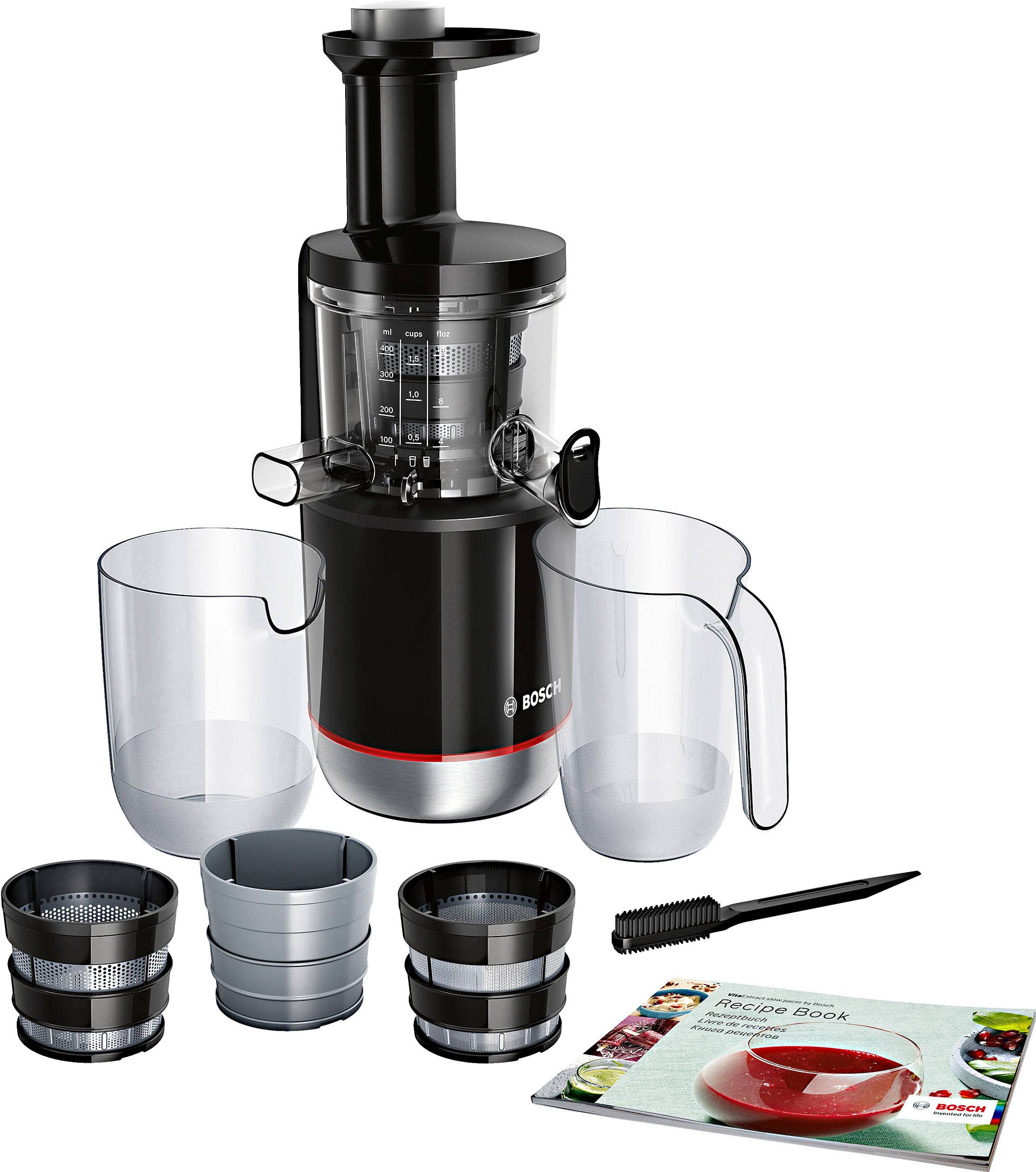Bosch Haushalt Långsam juicepress DE-MESM731M 150 W Svart, Silver (matt)