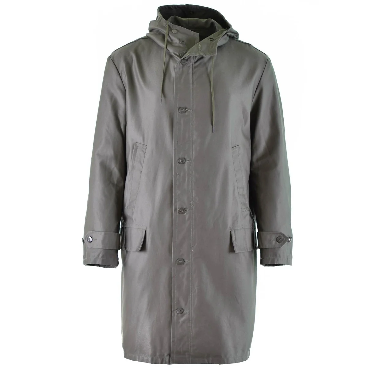 Äkta tyska armé parka oliv militär överskott jacka lång kappa od vintage ny