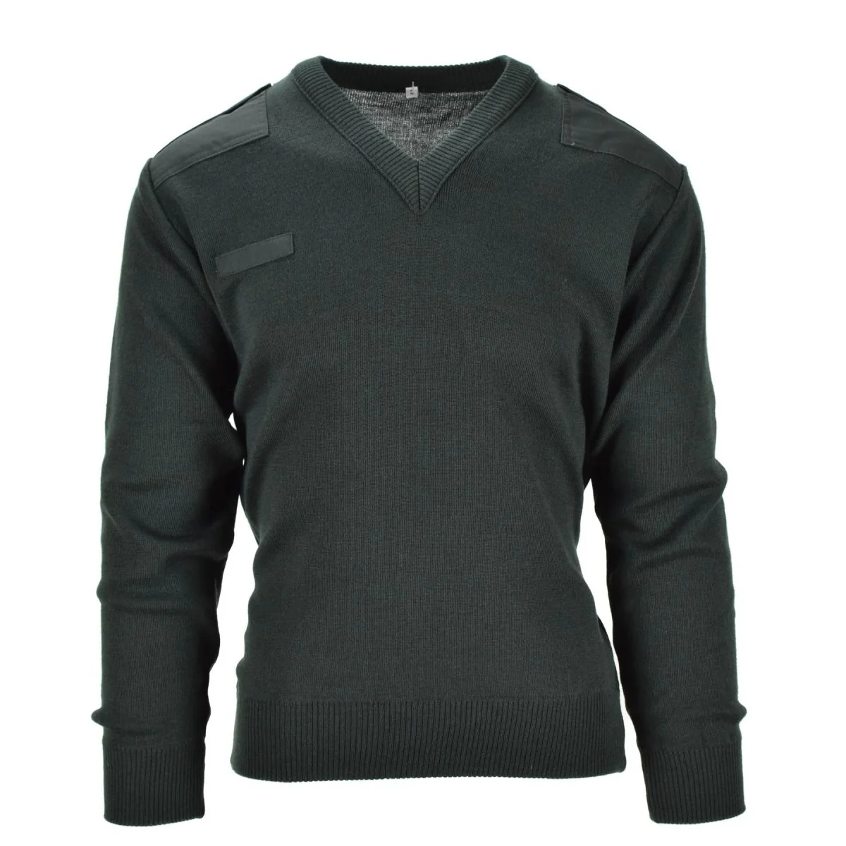 Äkta holländska tröja armé pullover commando jumper mörkgröna v-ringade män nya
