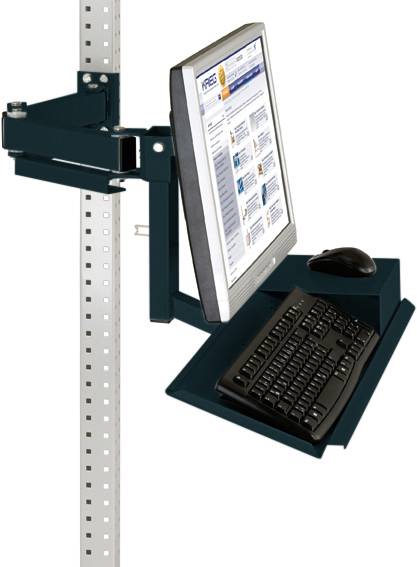 Manuflex ZB3626.7016 Standard bildskärmshållare för UNIVERSAL och PROFFS med tangentbord- och musyta, VESA-adapter 100 m