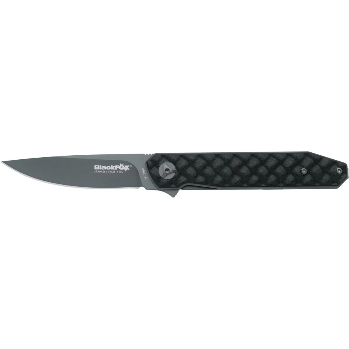 Fox Knives RELOADED vikbar fickkniv 440C stålblad titanbelagd gjord för att hålla