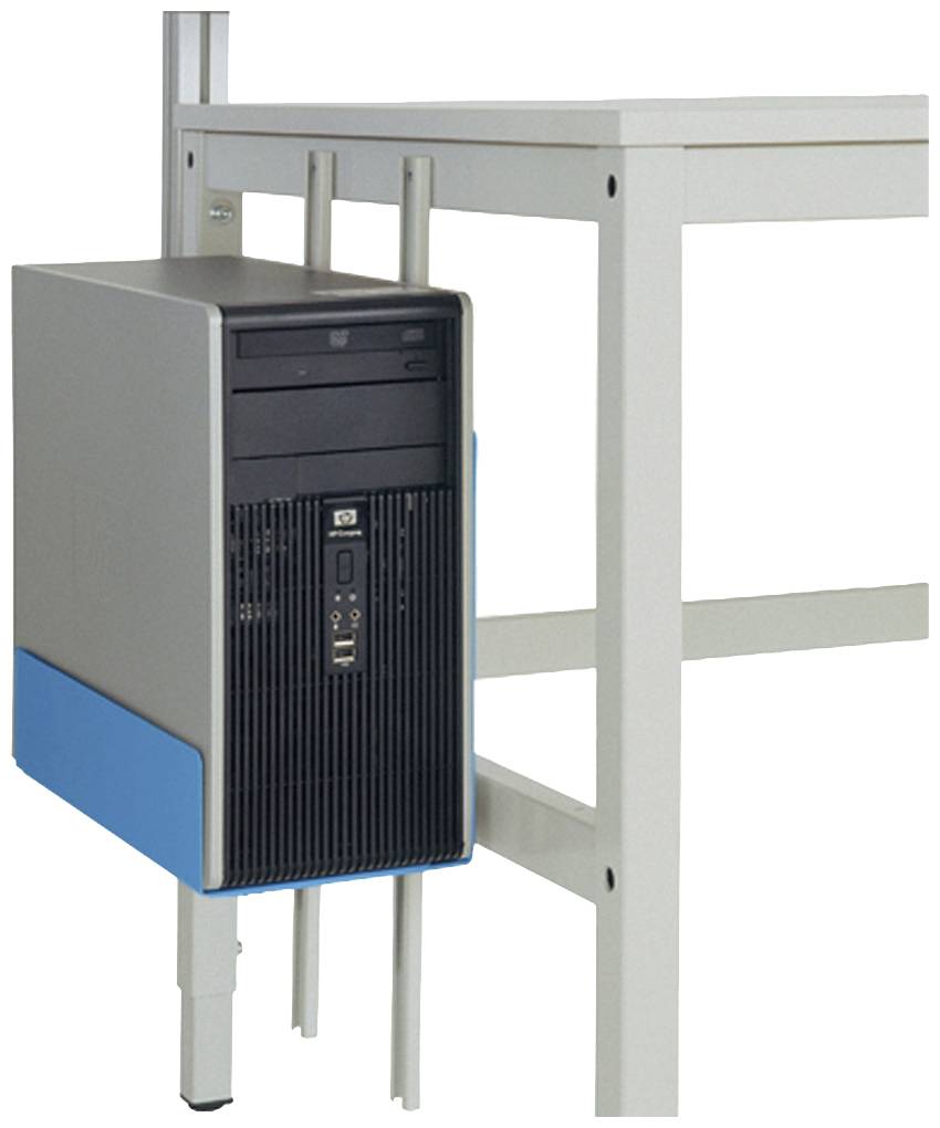 Manuflex ZB3607.5012 CPU-hållare i ljusblå RAL 5012, BxDxH = 180-250 x 450 x 290 mm