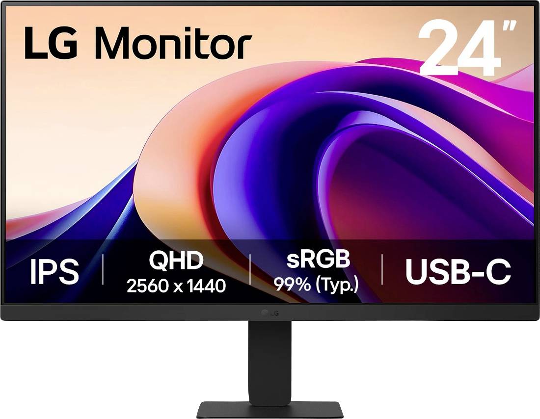 LG Electronics 24U631A-B LCD-skärm EEK E (A – G) 61 cm (24 tum) 2540 x 1440 pixel 16:9 5 ms HDMI IPS LCD