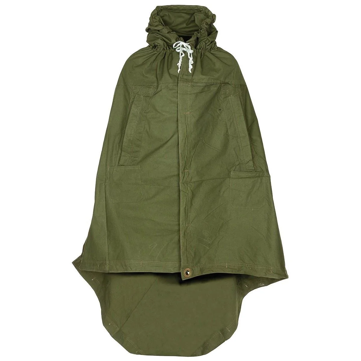 Äkta rumänska arméskyddvattentäta presenningstält oliv Poncho 180x180cm