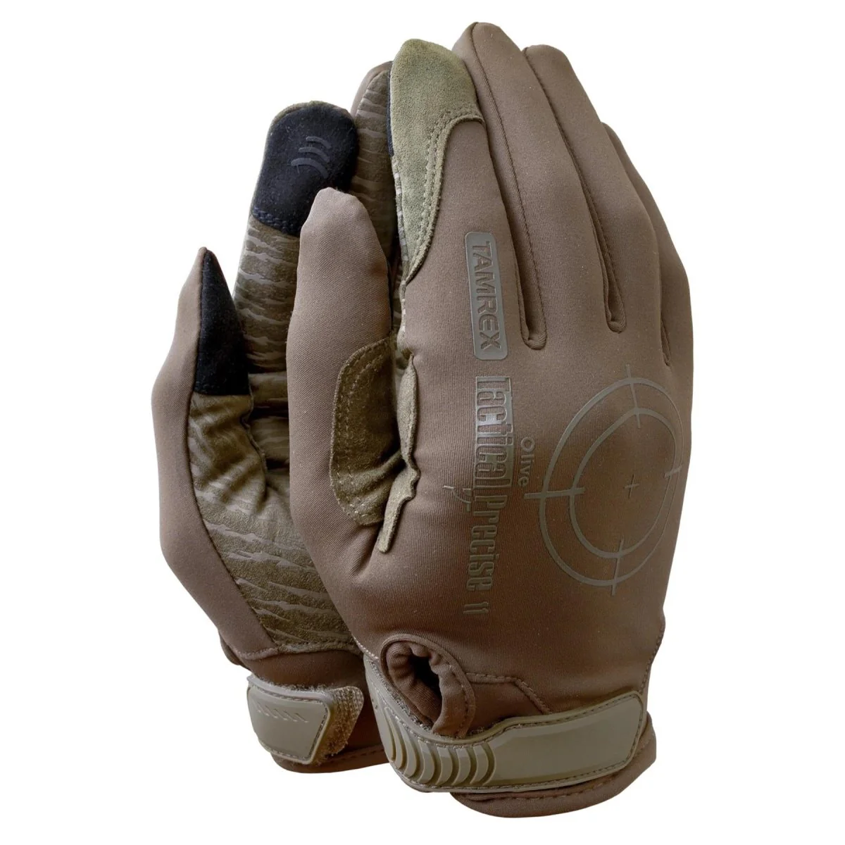 TAMREX Precise Tactical Gloves PU Läder Flexibel Spandex Touchscreen Olive