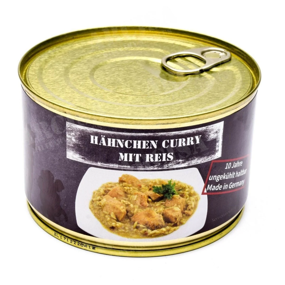 Emergency Ration Army Survival Food Canned Chicken Curry med Rice 400G Can