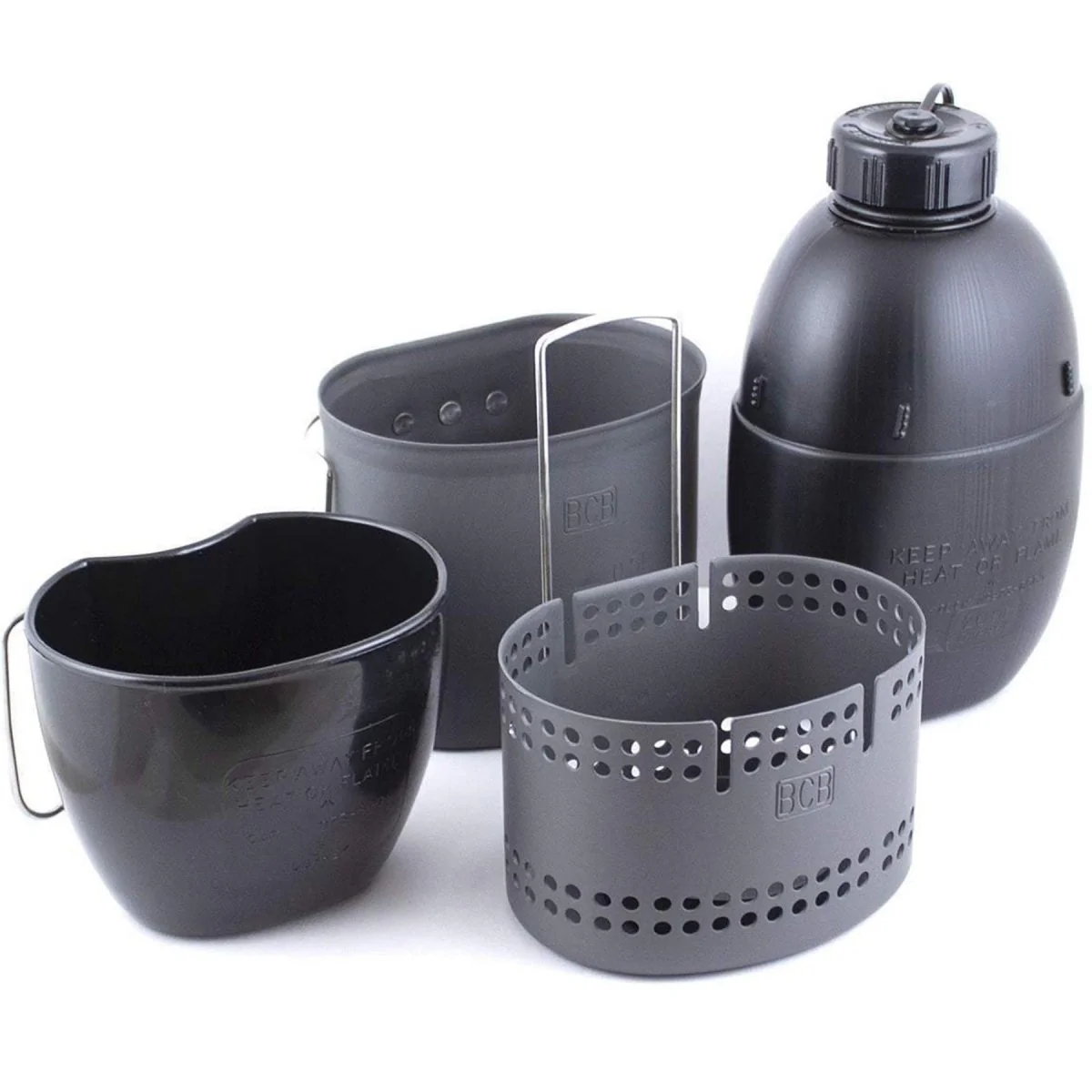 BCB MK2 CRUSADER -matlagningsuppsättningen 6 PCS Fire Starter spis Nato Mug Canteen Pouch