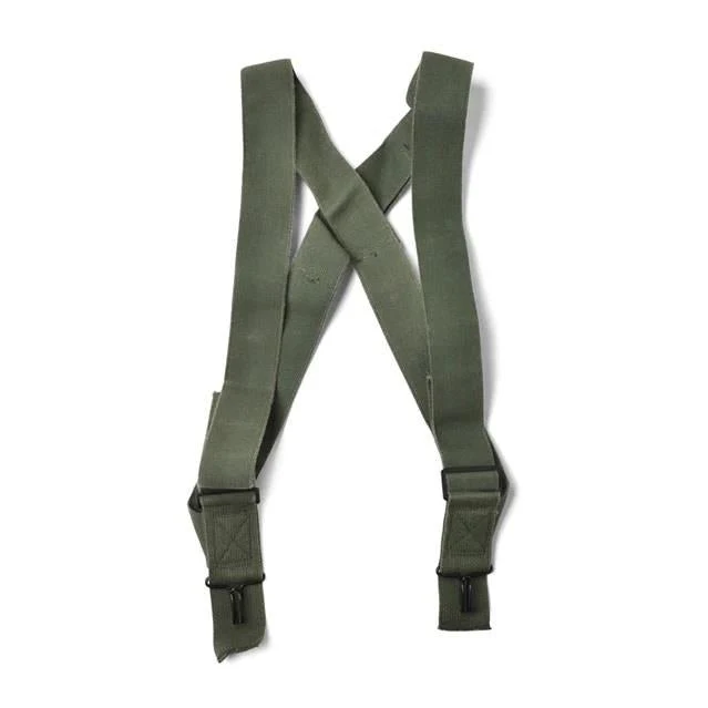 Original U.S. Military M1950 Suspenders byxor hängslen axel sele oliv ny