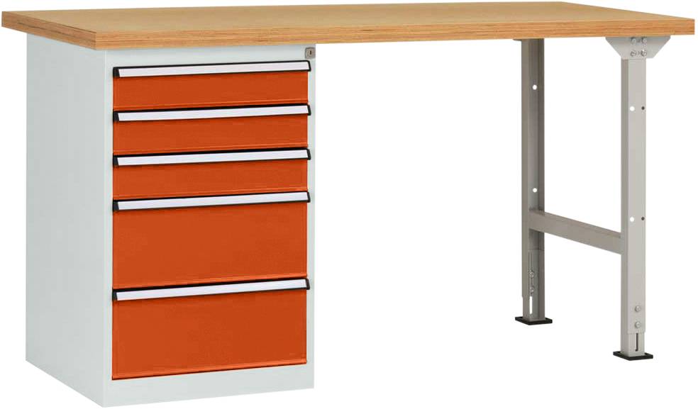 Manuflex WC5115.2001 Arbetsbänksystem Rödorange (RAL 2001)