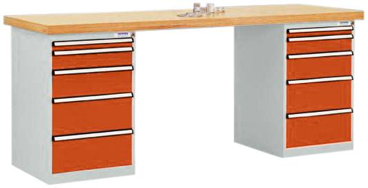 Manuflex TP5091.2001 Arbetsbänksystem Rödorange (RAL 2001)