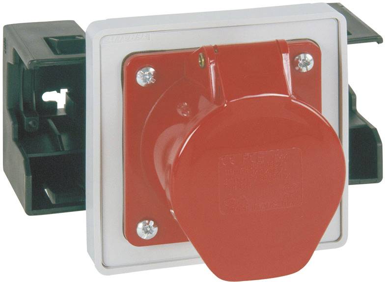 Manuflex ZB0934 CEE-uttag färdigmonterade för en färdig energikanal, B x D x H = 76 x 76 x 76 mm