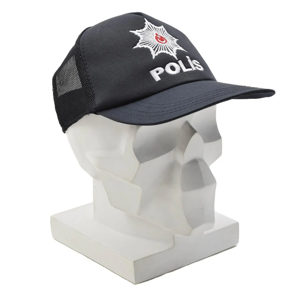 Original turkisk militär POLIS Field Cap Mesh Insert Justerbar Fästdon Svart