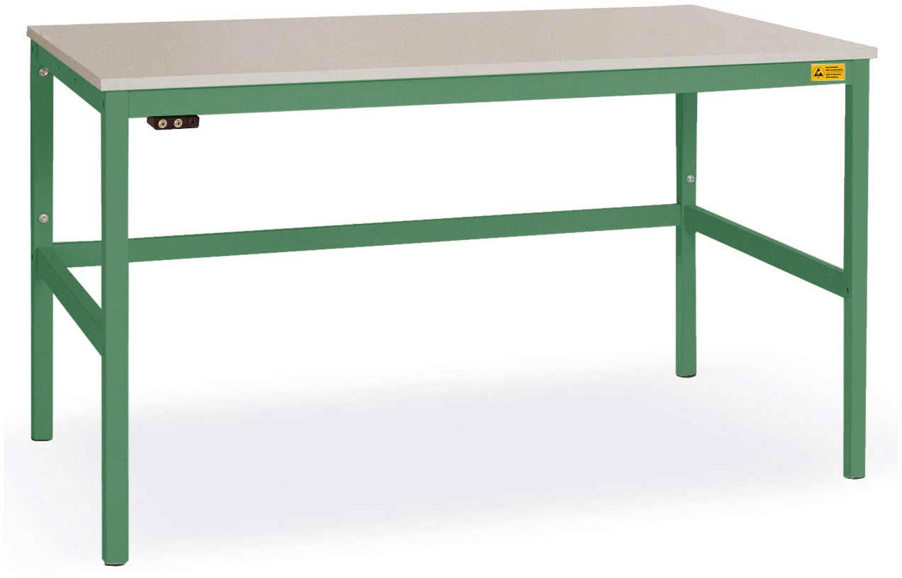 Manuflex LC1086.6011 ESD Arbetsbordmöbel Resedagrön (RAL 6011)