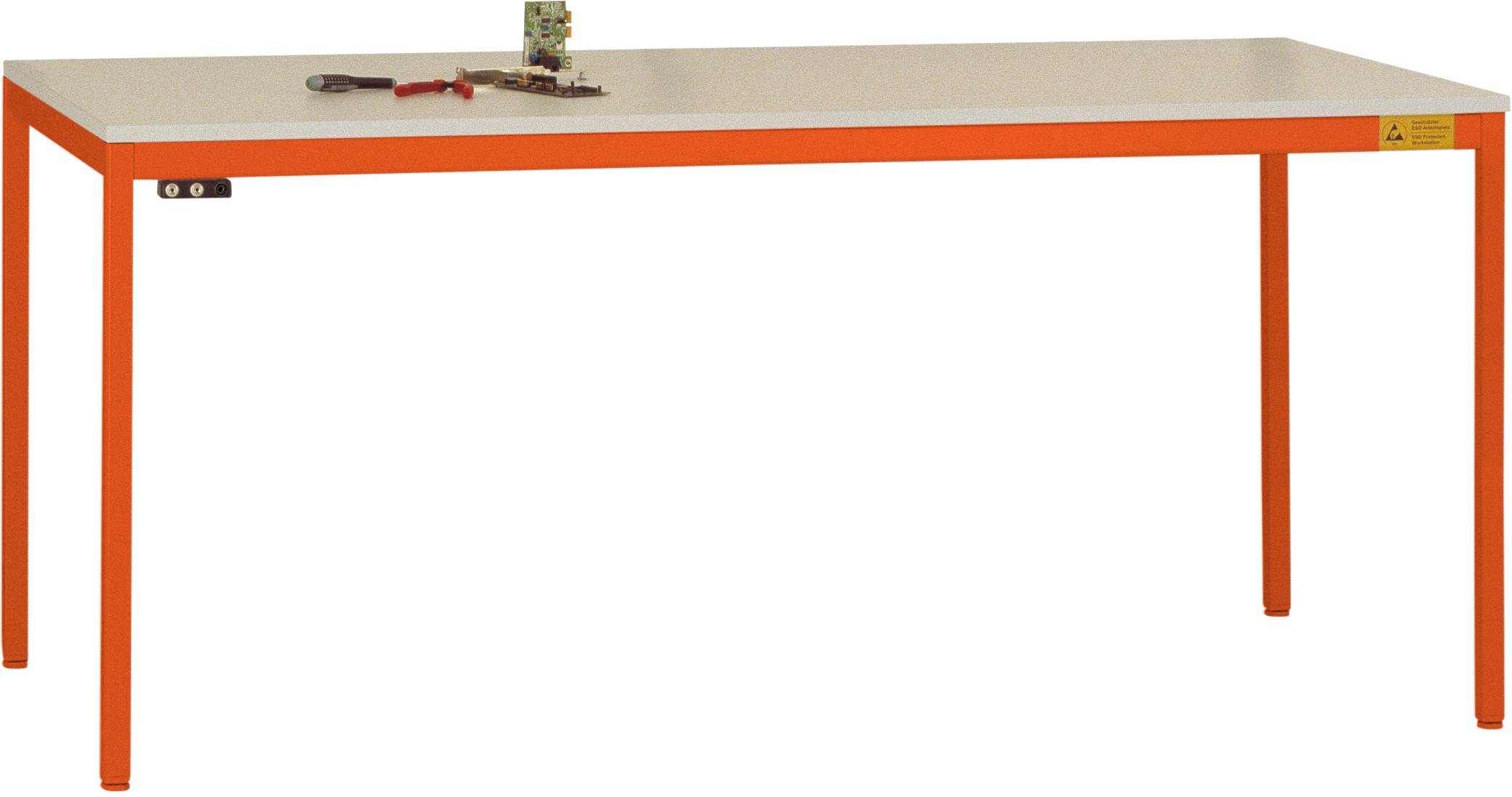 Manuflex LD1908.2001 ESD Arbetsbordmöbel Rödorange (RAL 2001)