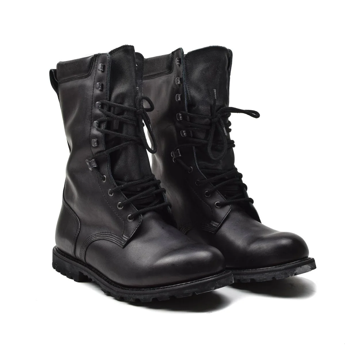 Original franska militära stövlar Vattentät äkta läder Mid Calf Army Footwear