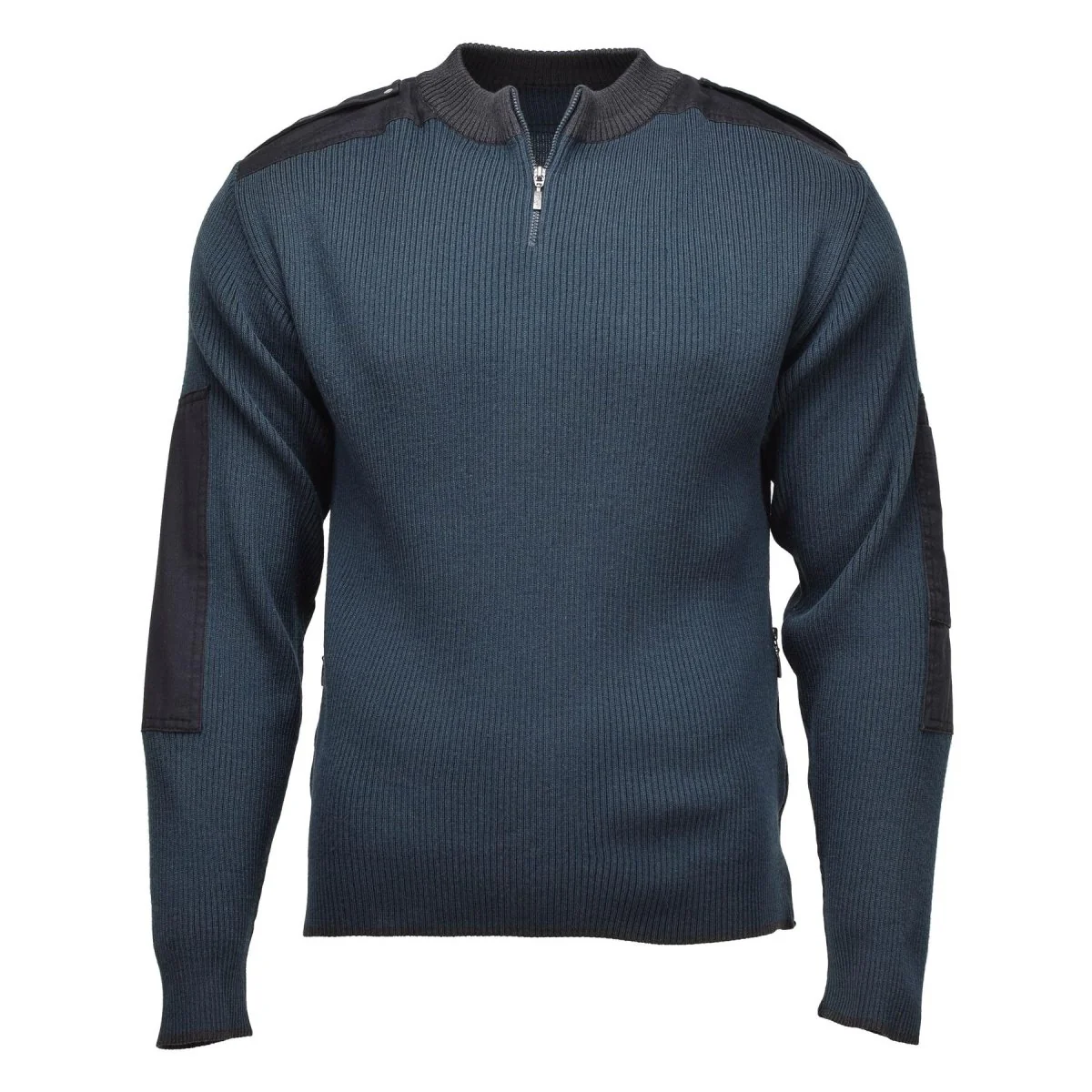 Äkta holländska militäröverskott Troyer Pullover Warm Quarter Zip Blue tröja