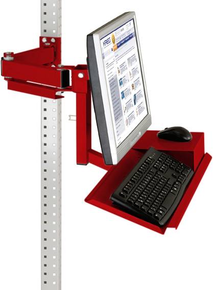 Manuflex ZB3626.3003 Standard bildskärmshållare för UNIVERSAL och PROFFS med tangentbord- och musyta, VESA-adapter 100 m