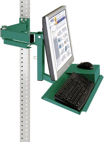Manuflex ZB3626.0001 Standard bildskärmshållare för UNIVERSAL och PROFFS med tangentbord- och musyta, VESA-adapter 100 m