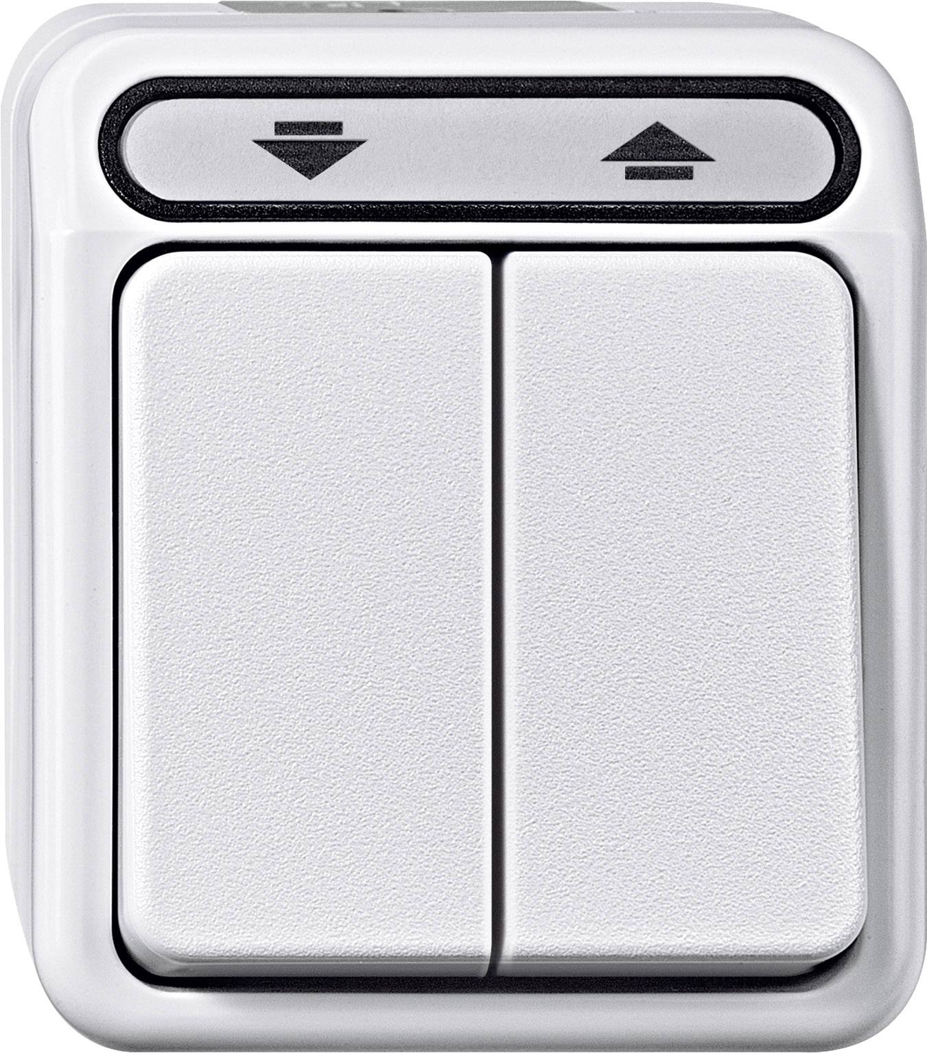 Merten 1 st Utomhus strömställare Komplett Jalusibrytare AQUASTAR Polarvit 4075006 1 st