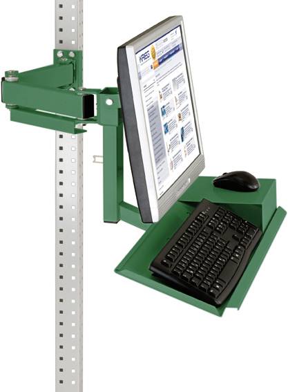 Manuflex ZB3626.6011 Standard bildskärmshållare för UNIVERSAL och PROFFS med tangentbord- och musyta, VESA-adapter 100 m