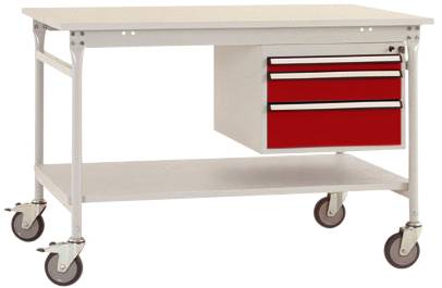Manuflex BB5361.3003 Arbetsbordmöbel Rubinröd