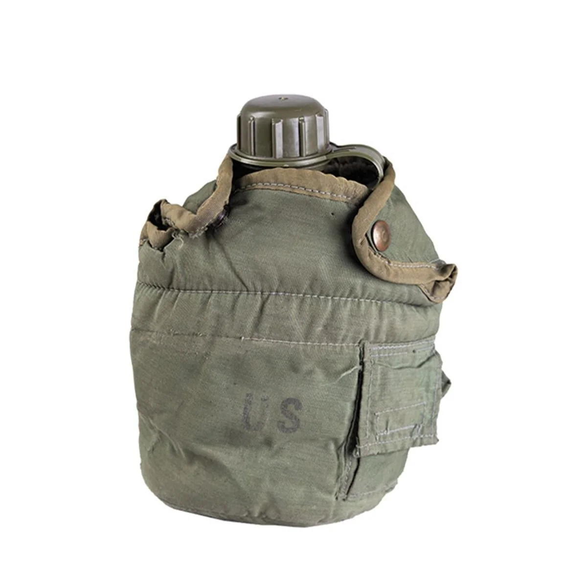 Original U.S. Military Plastic 0,75L Kantinfältsutrustningsskydd Army Issue Olive
