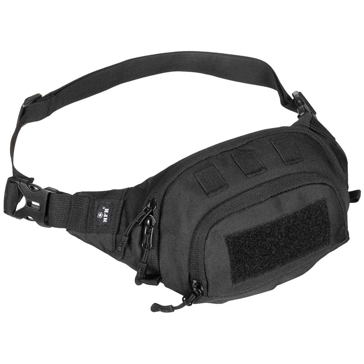MFH Tactical Waist Pack 1,8L Justerbart Bälte 120cm Flera fickor Svart