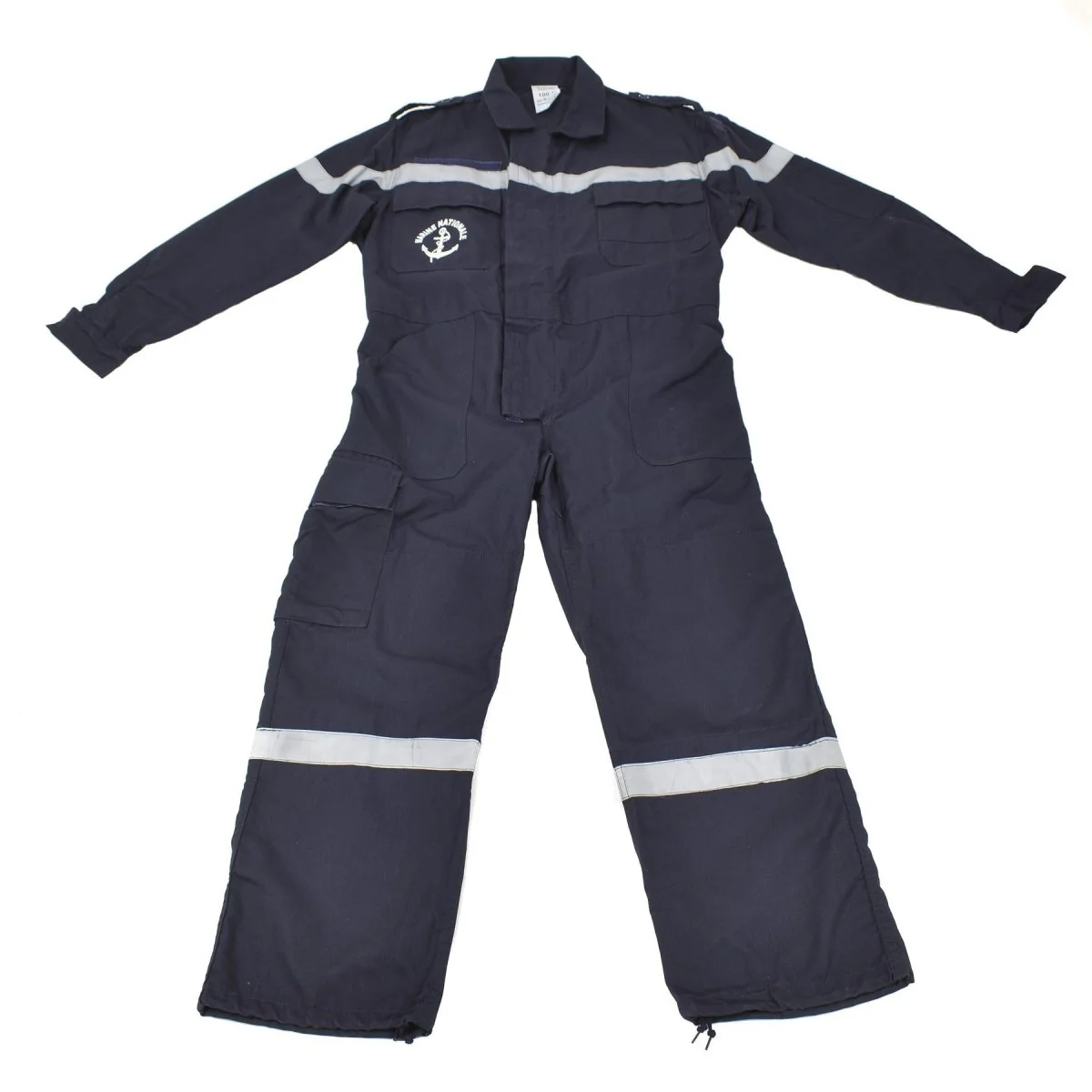 Äkine French Navy Coverall Thermostable Marine Jumpsuit Solid Dark Blue New New