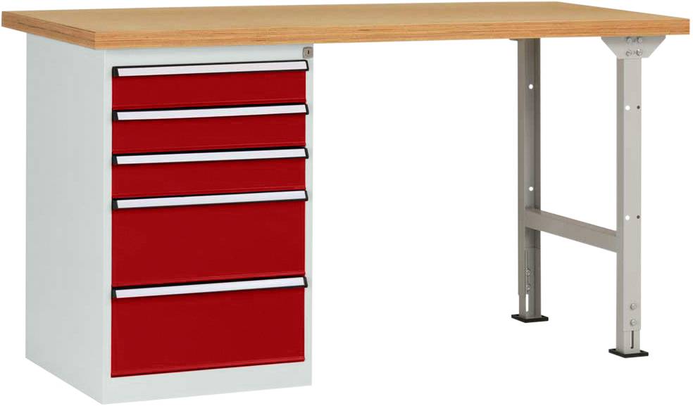 Manuflex WC5115.3003 Arbetsbänksystem Rubinröd