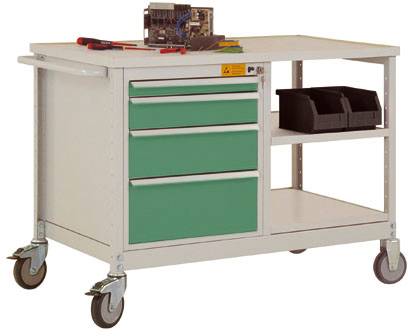Manuflex LW1002.6011 Mobil arbetsbänk Resedagrön (RAL 6011)