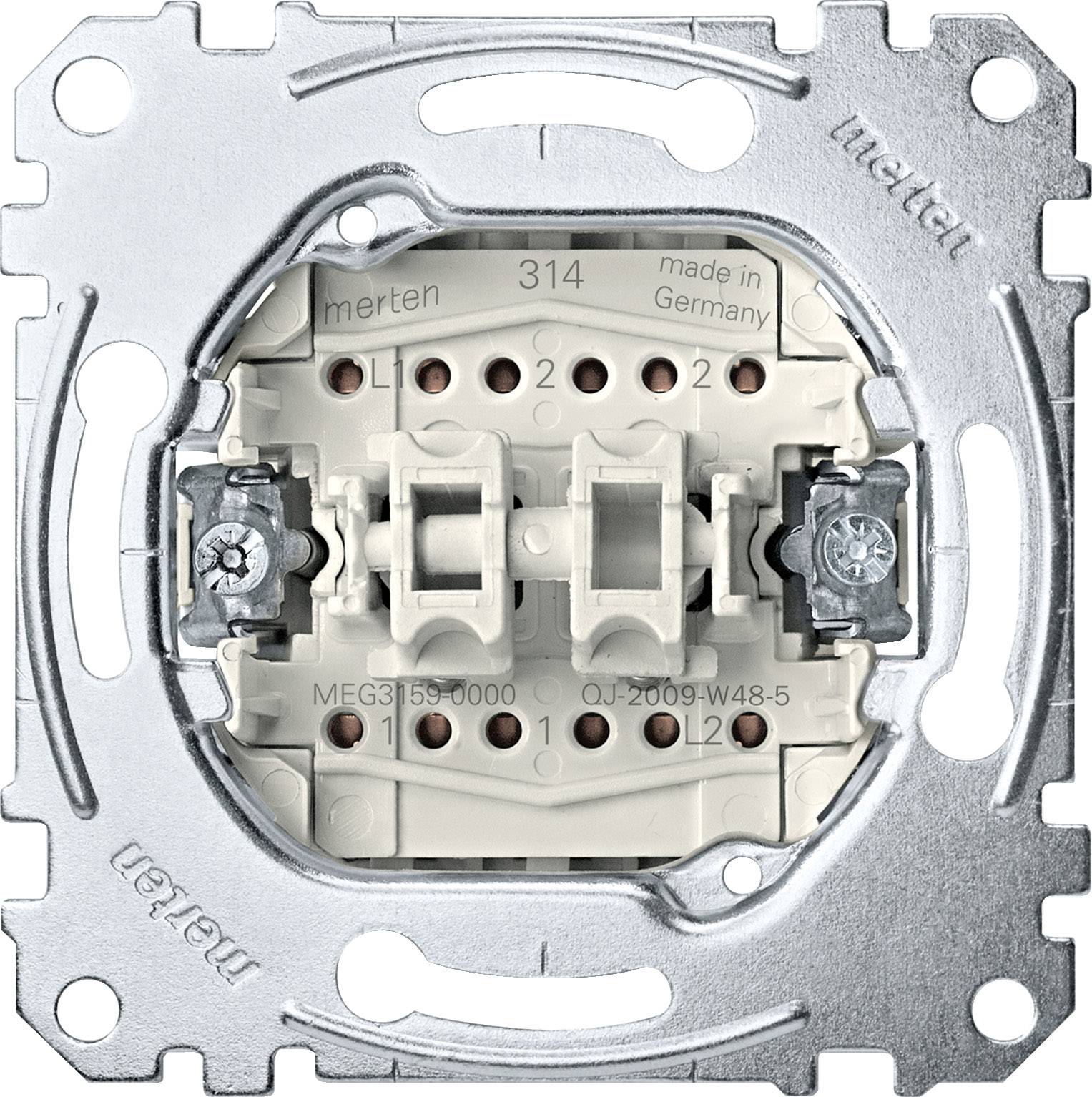 Merten 2x Insats Tryckknapp MEG3159-0000 1 st