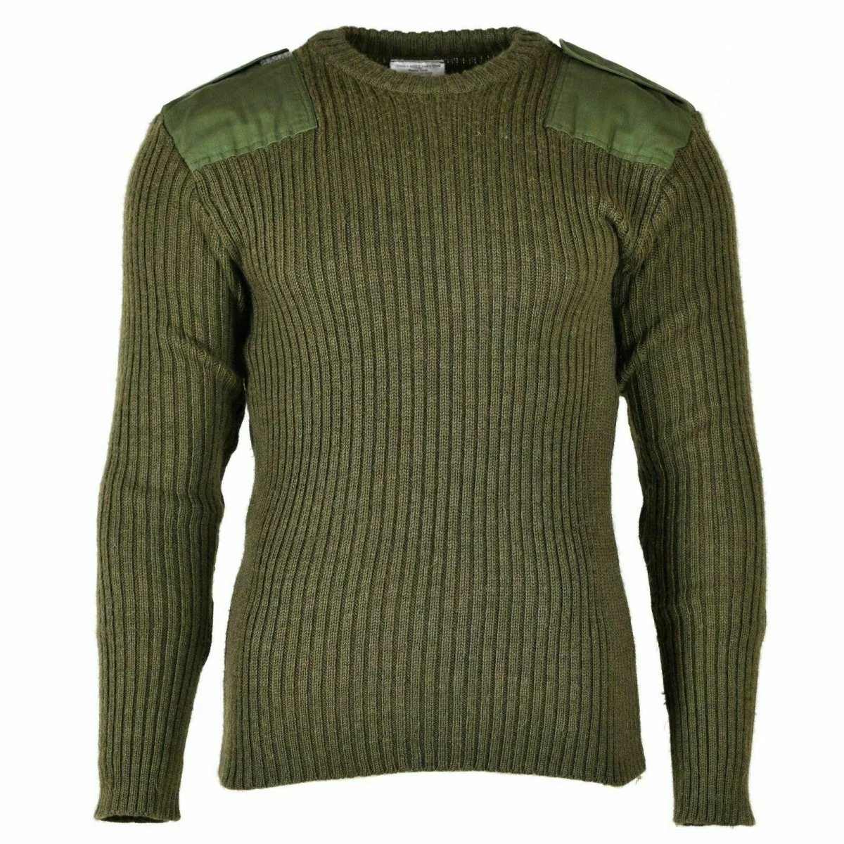 Äkta tröja British Army Pullover Commando Green Olive Wool Men Jumper