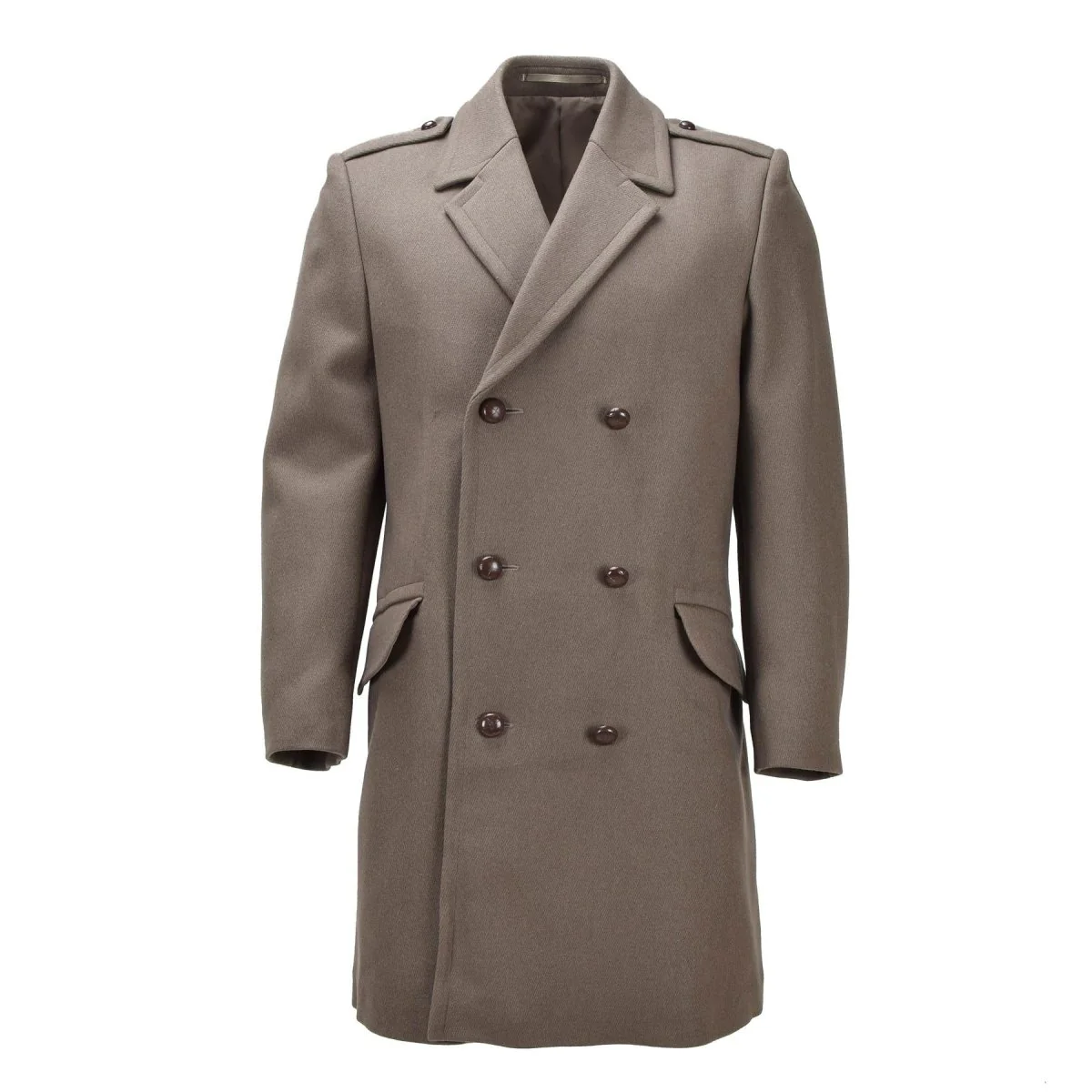 Original holländsk militär ullklänning Coat Double Breasted Army Issue Khaki