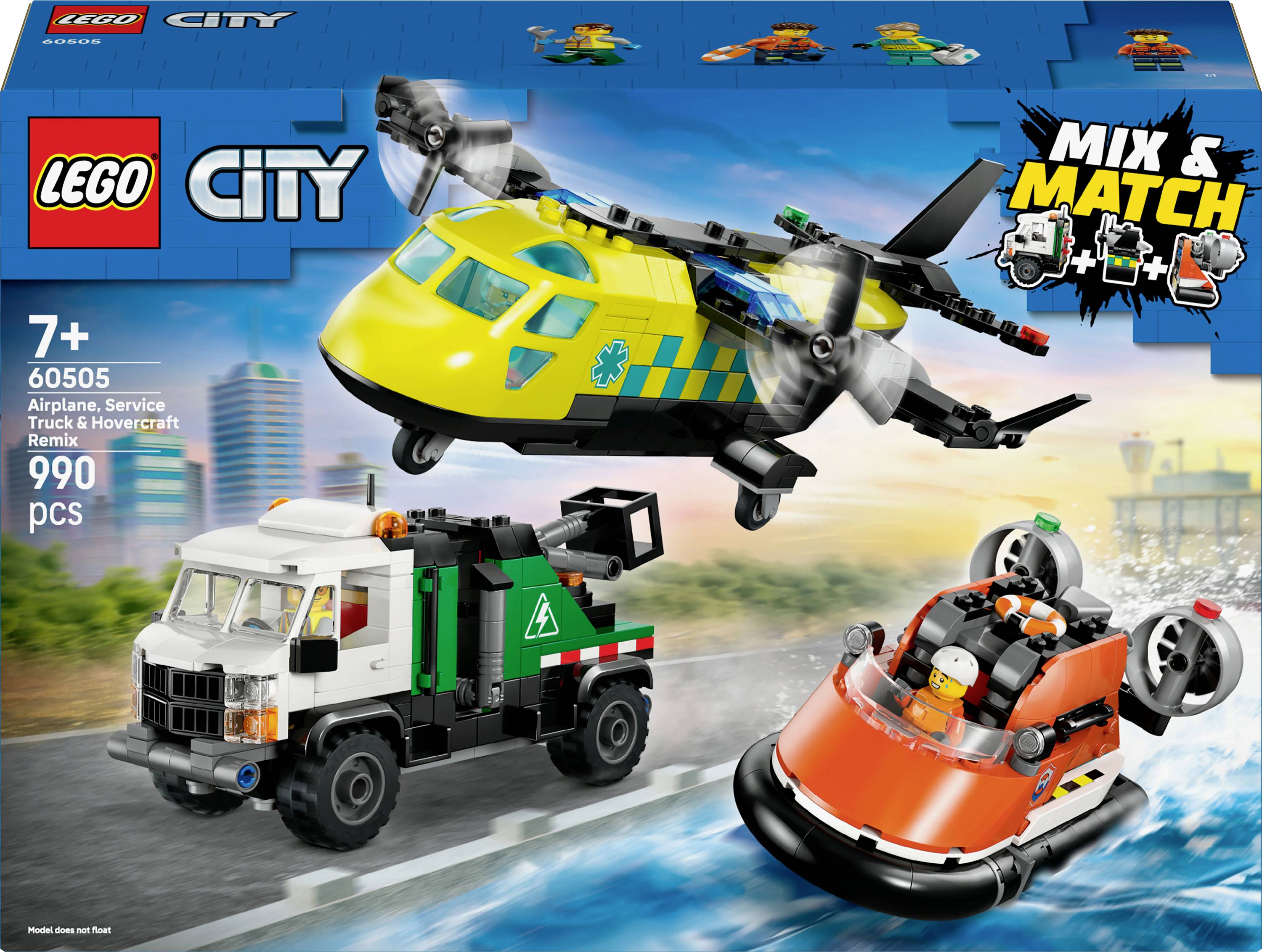 LEGO® CITY 60505 Kombiset med flygplan, underhållsfordon och svävare (60505)