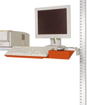 Manuflex ZB3550.2001 Tangentbordsstöd för PACKPOOL med musyta i rödorange RAL 2001