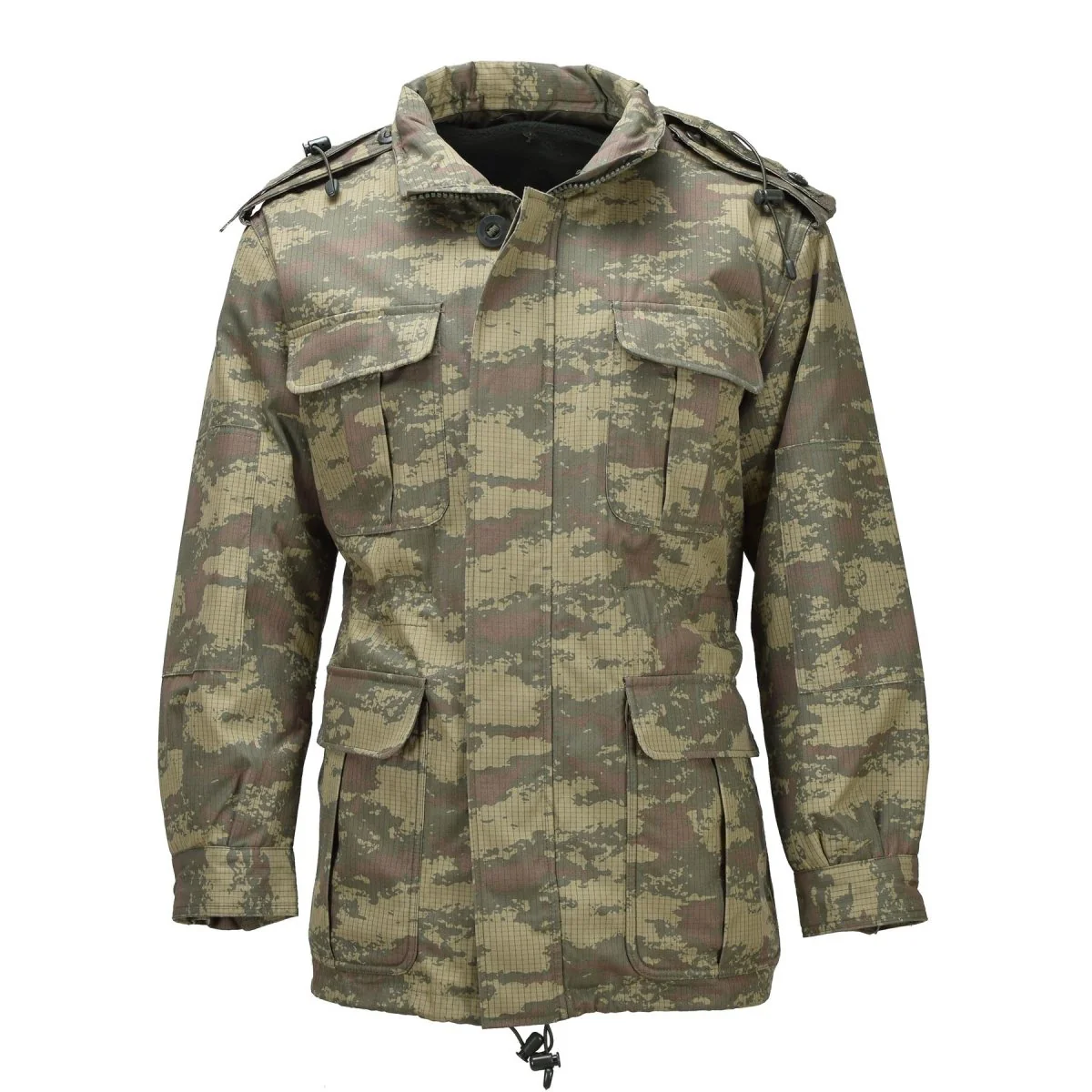 Original Turkish Military Field Parka Ripstop Fleece Foder M2008 Camo
