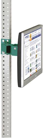 Manuflex ZB3630.0001 Monitorbärare för UNIVERSAL och PROFFS med 80 mm dubbellänk, VESA-adapter 100 mm, i grågrön HF 0001