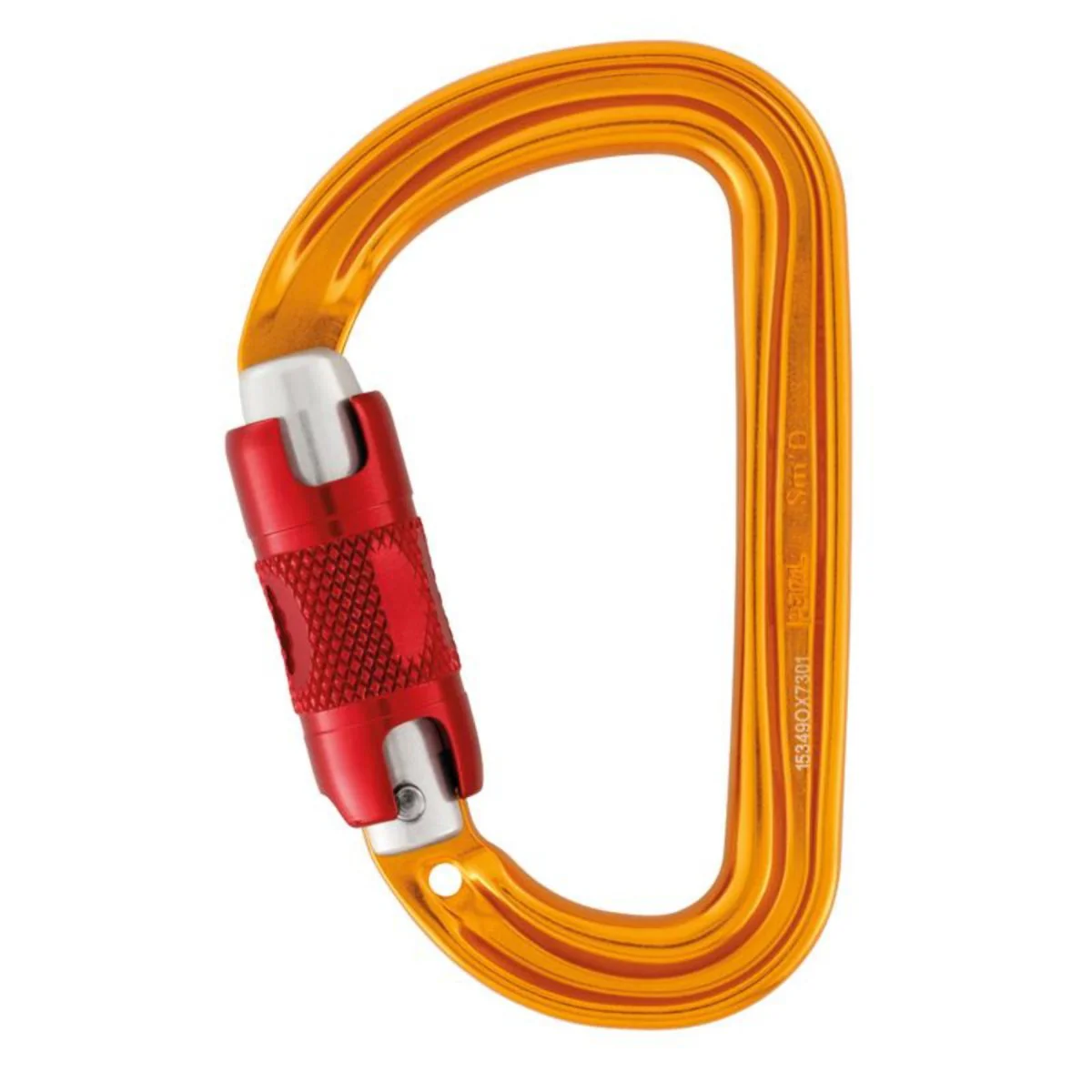 PETZL SmD RL Låsande karbinhake Aluminium Lättvikts säkerhetskontakt Gul