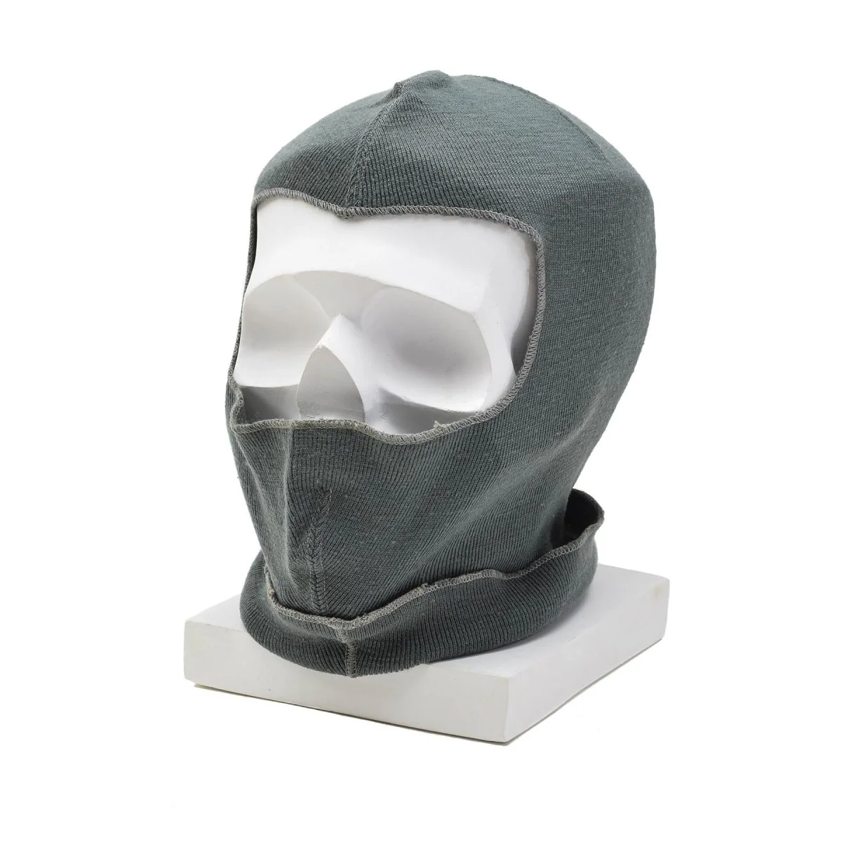 Original Swiss Military Wool Balaclava Lightweight Warm Winter Mask Elastic Grey