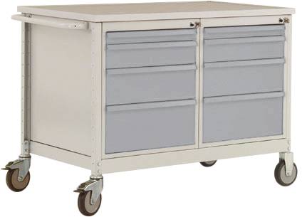 Manuflex LW1004.9006 Mobil arbetsbänk Aluminiumsilver