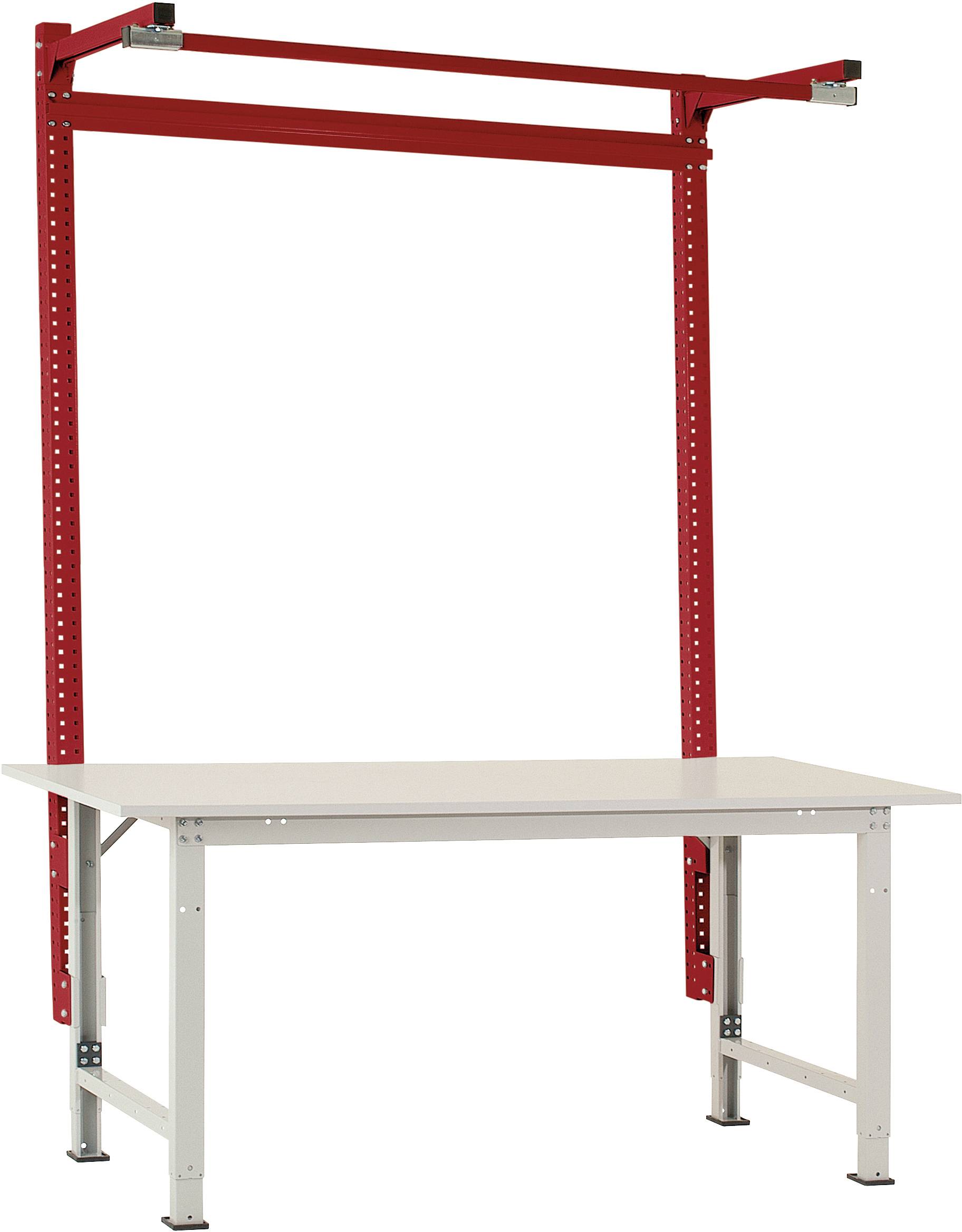 Manuflex AS1601.3003 Byggportal med arm i rubinröd RAL 3003, för PACKPOOL standard med bredd på 1500 mm