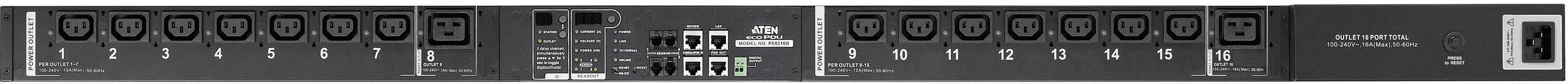 ATEN PE8216G-AX-G PE8216G-AX-G Strömhantering