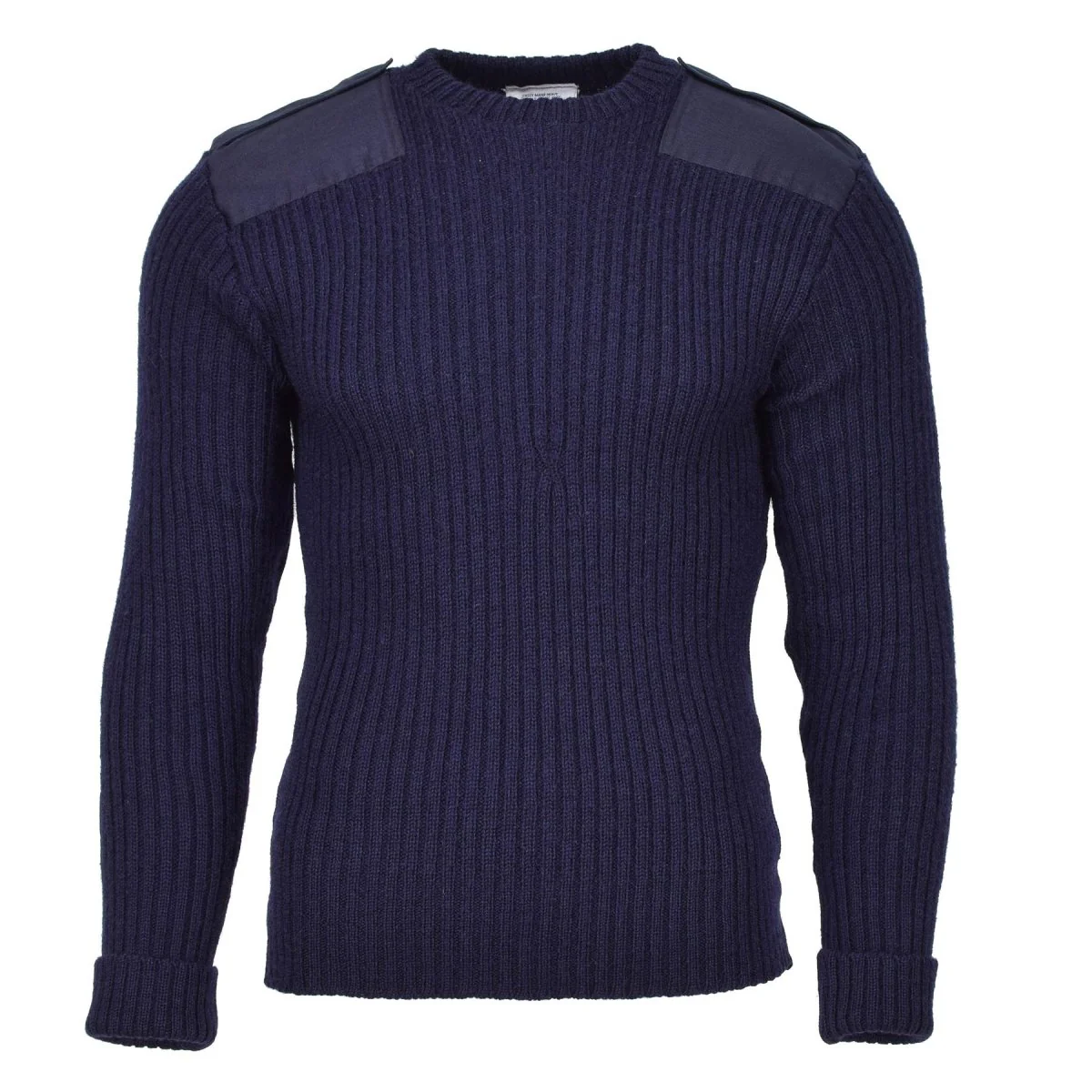 Äkta brittiska militärblå pullover bodywarmer ull jumper commando tröja