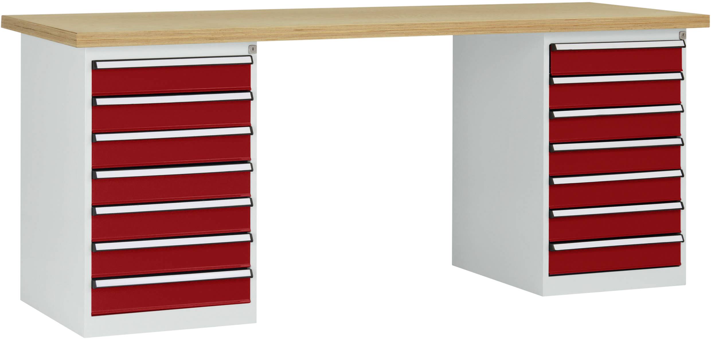 Manuflex WC5126.3003 Arbetsbänksystem Rubinröd