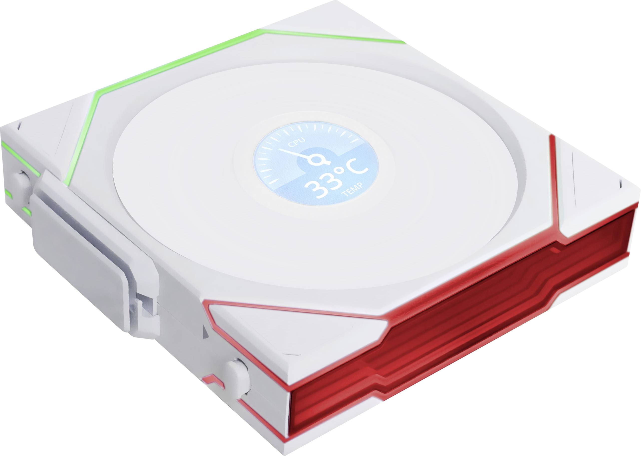 Lian Li Lian Li UNI FAN TL Wireless LCD Lüfter, ARGB, PWM – Reverse Blade, 120 mm, weiß Chassi-fläkt Vit (B x H x D) 120