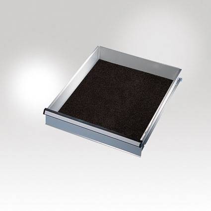 Manuflex LZ3091 ESD ESD-plastinlägg för lådfack med panelhöjd 50 mm, BxDxH = 425 x 485 x 1,5 mm