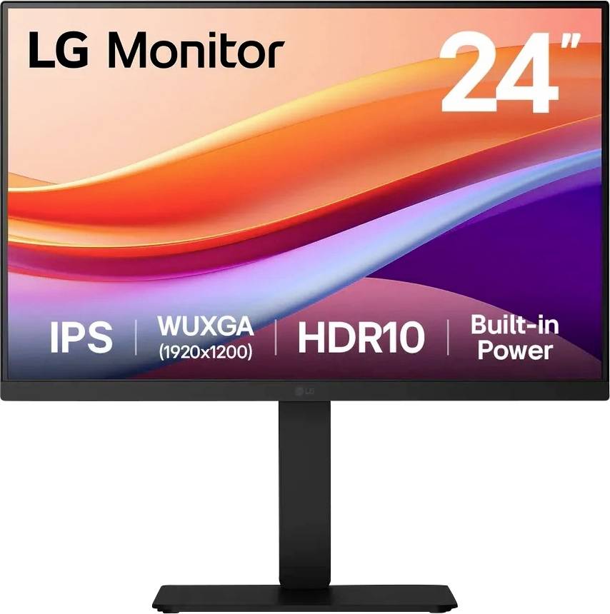 LG Electronics 24BA550-B LCD-skärm EEK E (A – G) 61 cm (24 tum) 1920 x 1200 pixel 16:9 5 ms DisplayPort