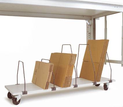 Manuflex AS1182.7035 Rullbart underbordsmagasin med bygel för PACKPOOL-packbord = 1750 mm, BxDxH = 1125 x 500 x 560 mm