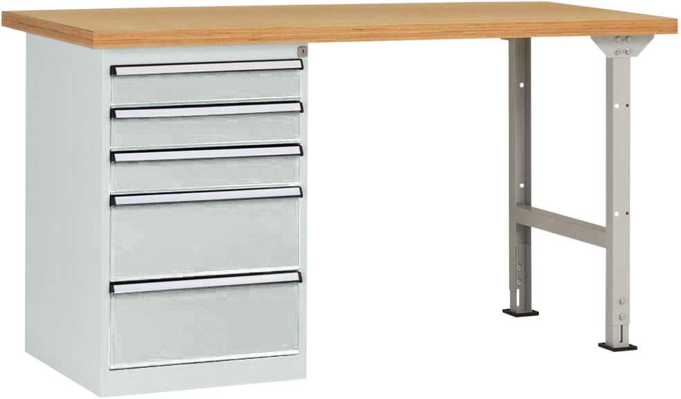 Manuflex WC5114.7035 Arbetsbänksystem Grå-vit (RAL 7035)